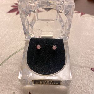 Purple CZ Earrings set - 1985 - Like NEW - Never Worn - sold by Montgomery Ward